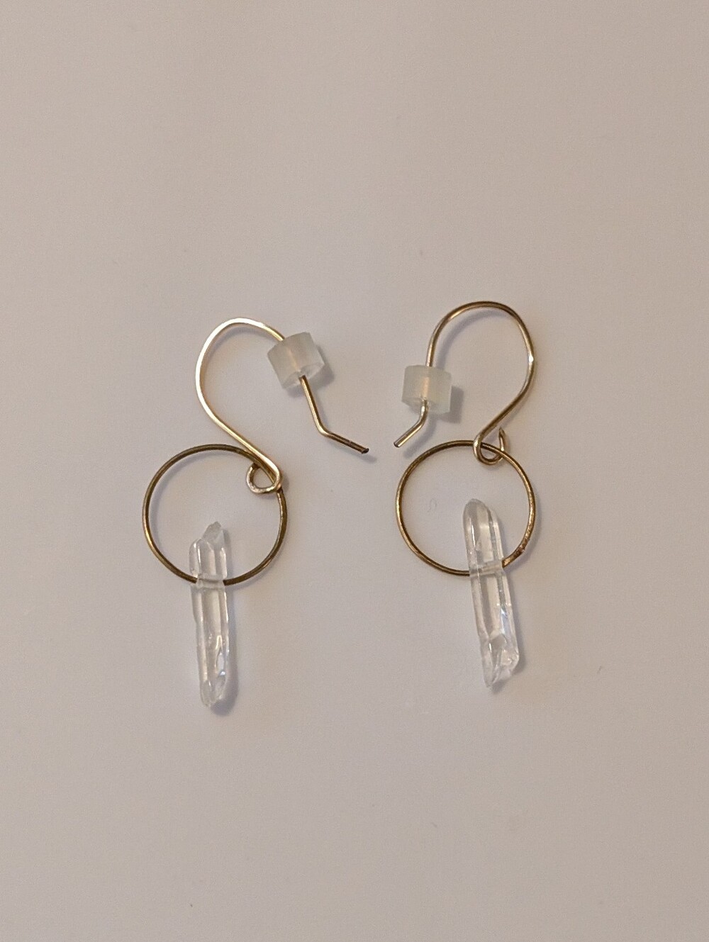 Delicate Clear Quartz Earrings